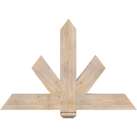Ekena Millwork Kennewick Smooth Timber Gable Bracket, Douglas Fir, 48"W x 32"H x 3 1/2"D x 5 1/2"F, 16/12 Pitch GBW048X32X0406KEN00SDF